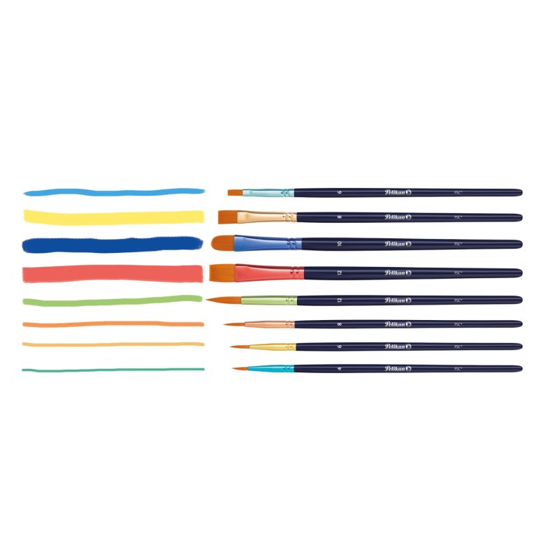 Pelikan Set de pinceaux Premium, 8 pièces, assorti