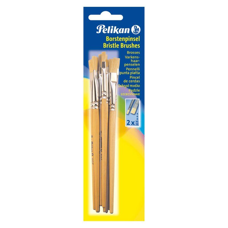 Pelikan Kit de pinceau brosse 613 F, 10 pièces, assorti