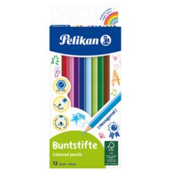 Pelikan Crayons de couleur standard, étui en carton de 12