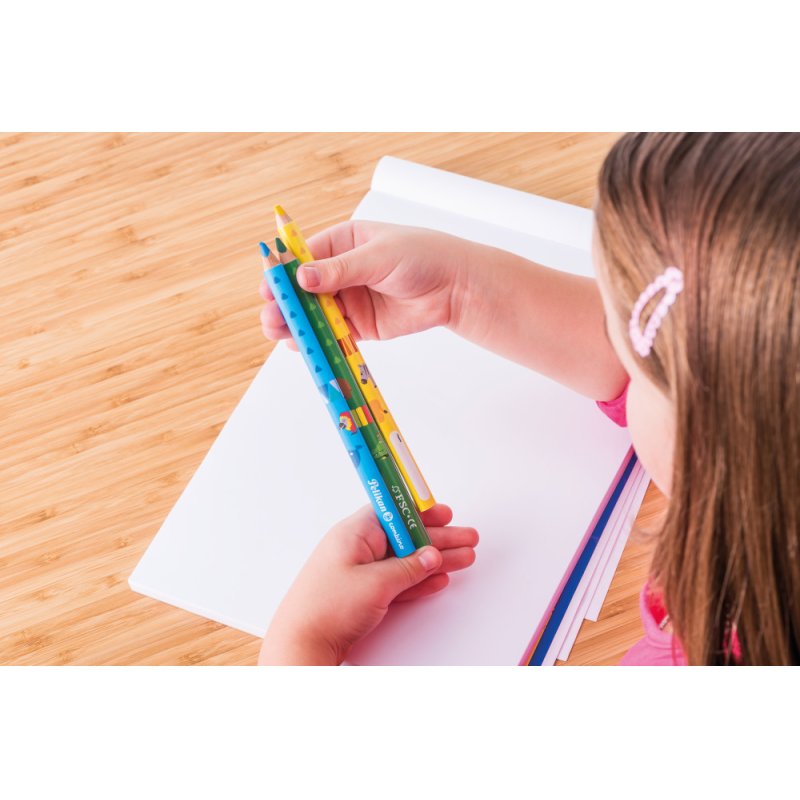 Pelikan Crayon couleur triangulaire combino, étui carton 12