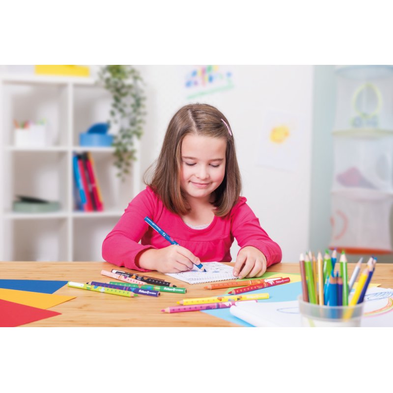 Pelikan Crayon couleur triangulaire combino, étui carton 12