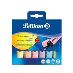 Pelikan 817325 marker 6 pc(s) Chisel tip Blue, Green, Orange, Pink, Yellow