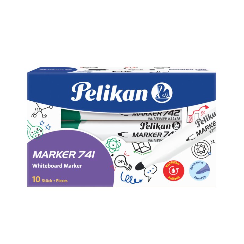 Pelikan 741 marqueur 10 pièce(s) Pointe ogive Vert