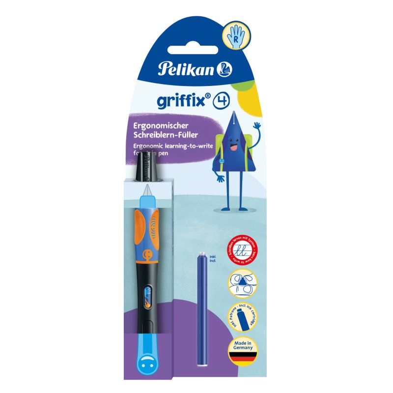 Pelikan griffix stylo-plume Système de remplissage cartouche Noir 1 pièce(s)