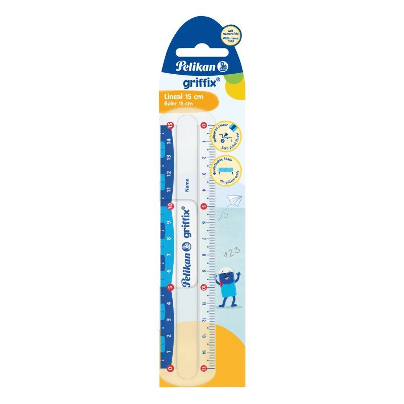 Pelikan griffix Desk ruler 150 mm Polystyrene (PS) Multicolour, Transparent 1 pc(s)