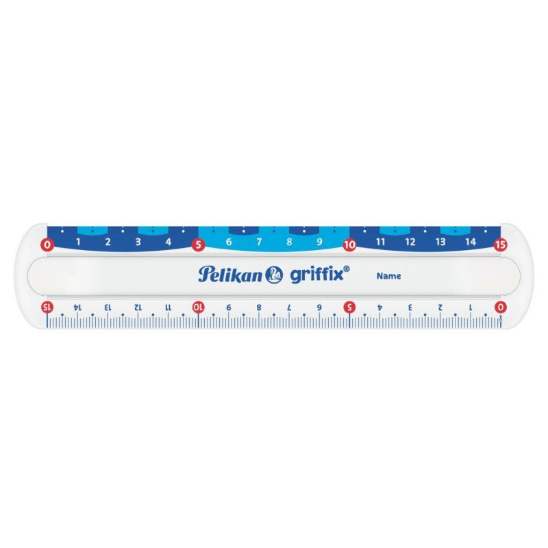 Pelikan griffix Règle de bureau 150 mm Polystyrène Multicolore, Transparent 1 pièce(s)