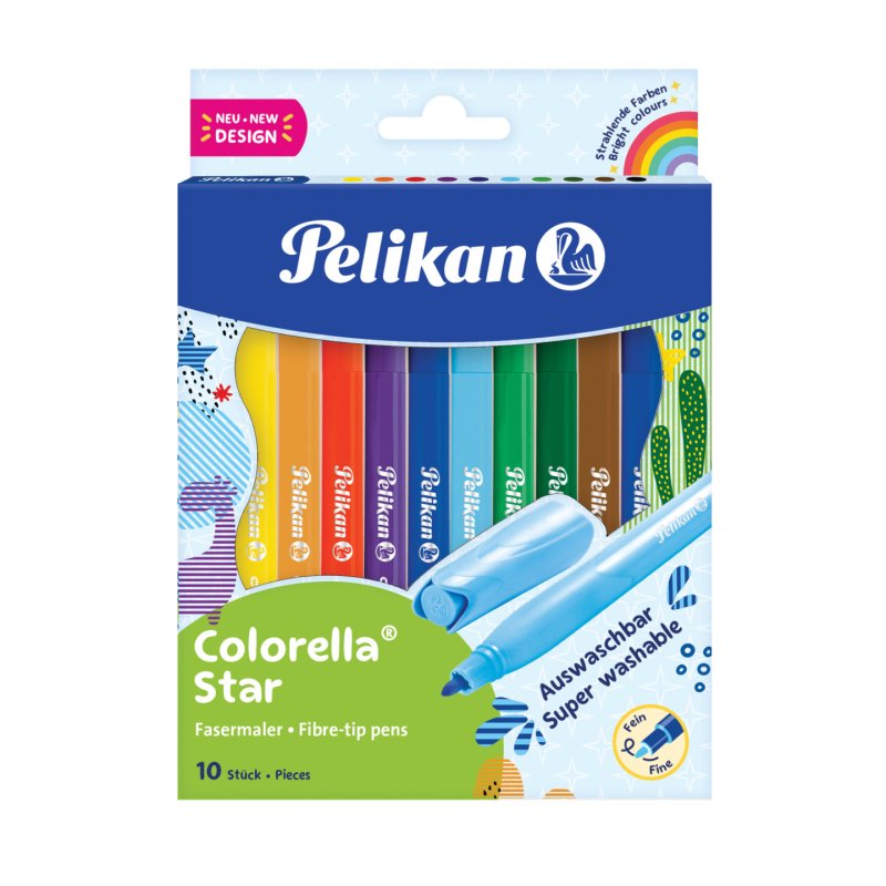 Pelikan Feutre colorella star, étui carton de 10