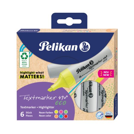 Pelikan Textmarker 490 eco marker 6 pc(s) Chisel tip Multicolour