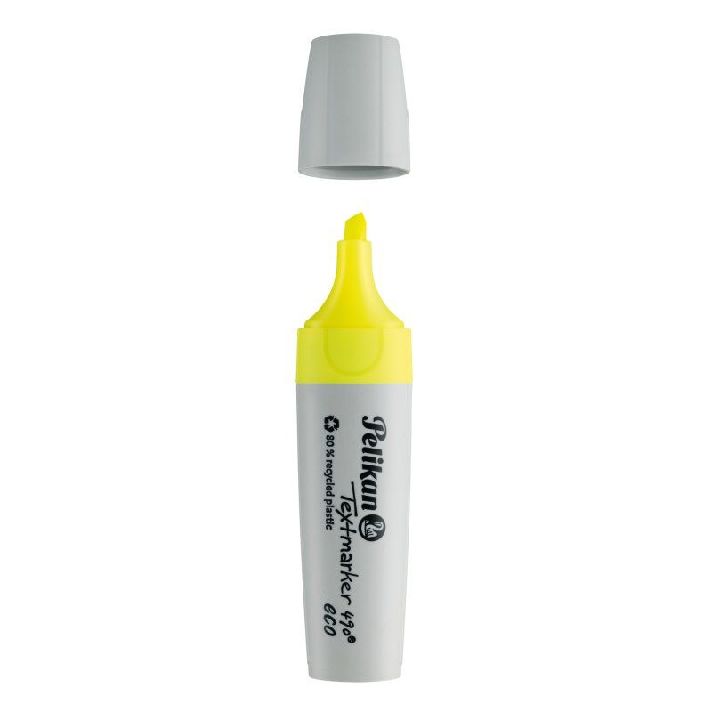 Pelikan Textmarker 490 eco marqueur 10 pièce(s) Pointe biseautée Jaune