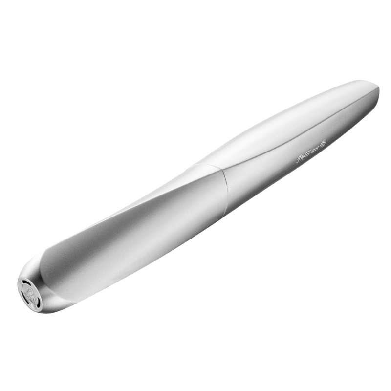 Pelikan Twist stylo plume, argent/noir