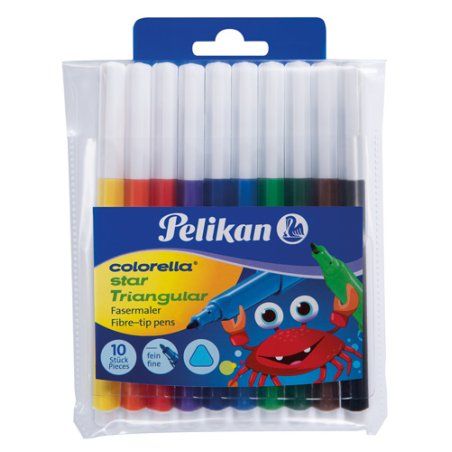 Pelikan 985663 felt pen Fine Black, Blue, Brown, Green, Light Blue, Light Green, Orange, Red, Violet, Yellow