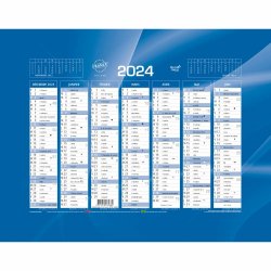 QUO VADIS Calendrier de banque bleu, 135 x 180 mm, 2025