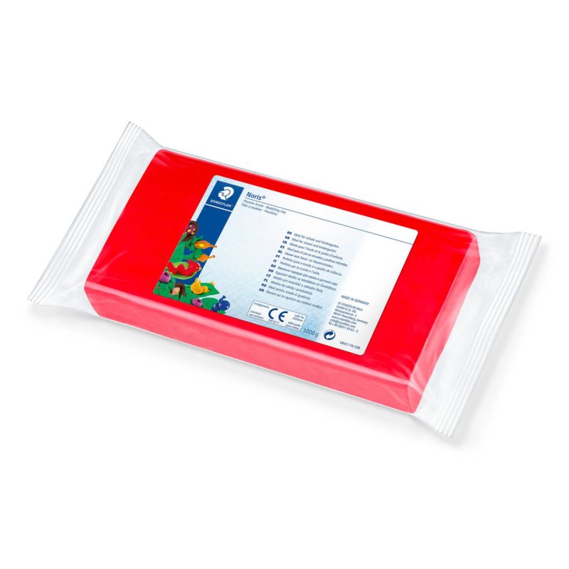 STAEDTLER Pâte à modeler plastiline Noris, rouge