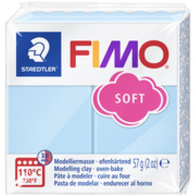 FIMO SOFT Pâte à modeler, à cuire, 57 g, aqua pastel