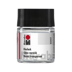 Marabu Vernis transparent, haute brillance, 50 ml, en verre