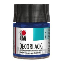Marabu Vernis acrylique "Decorlack", bleu moyen, 50 ml,