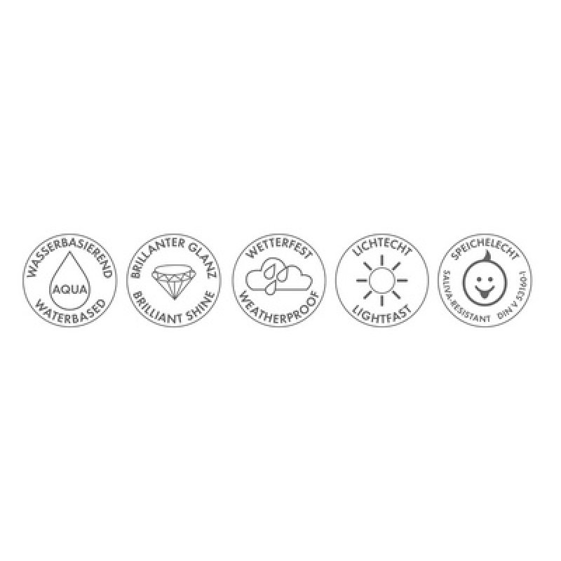 Marabu Vernis acrylique "Decorlack", or métallique, 50 ml,