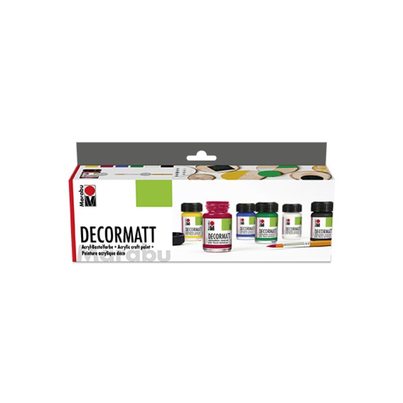 Marabu Peinture acrylique "Decormatt", kit de démarrage