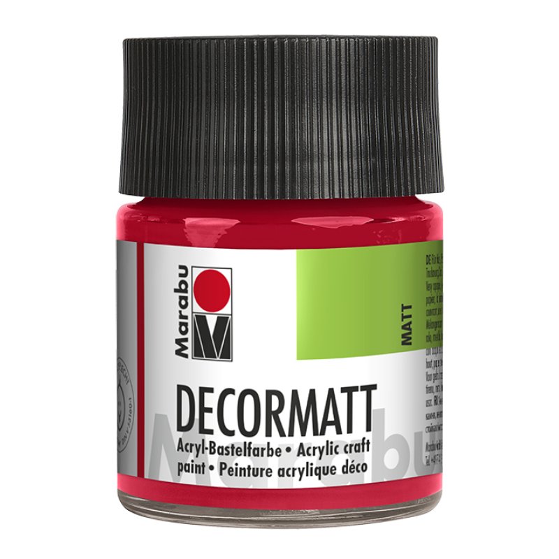 Marabu Peinture acrylique "Decormatt", rouge cérise, 50 ml