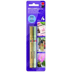 Marabu Marqueur laque "Brilliant Painter Basic" blister de 2