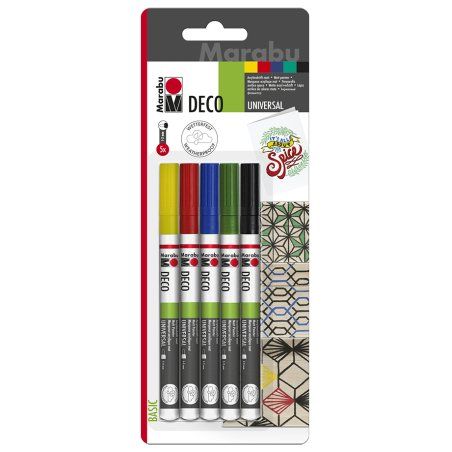 Marabu Marqueur acrylique "Deco Painter mat", blister de 5
