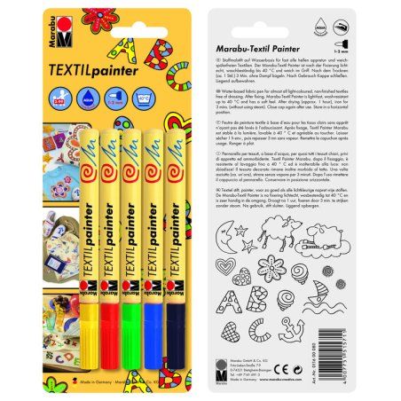 Marabu Textil Painter, assortiment de 5 blisters, 1-2 mm