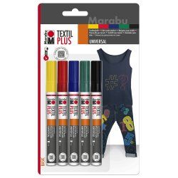 Marabu 0118000000080 Black, Blue, Green, Red, Yellow 5 pc(s)