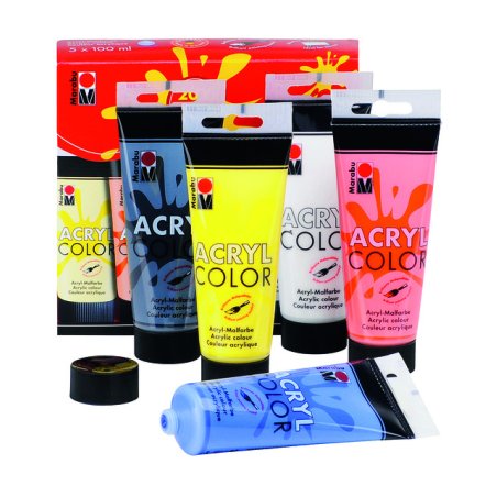 Marabu Peinture acrylique "AcrylColor", kit de démarrage