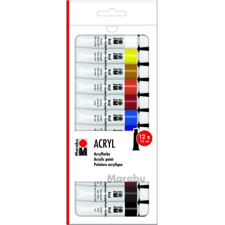 Marabu 1210000000200 acrylic paint 12 ml Multi Tube