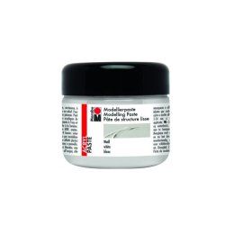 Marabu Pate de structure acrylique lisse, 225 ml, blanc,