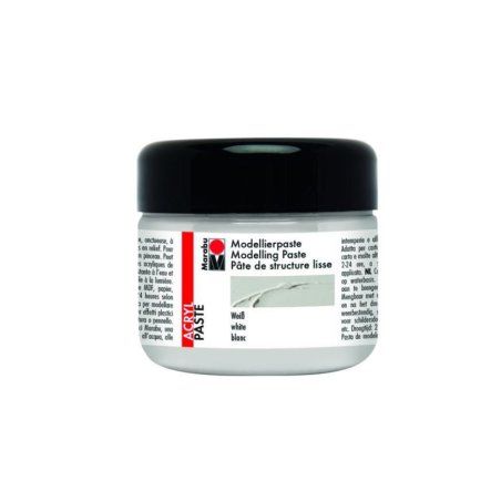 Marabu Pate de structure acrylique lisse, 225 ml, blanc,