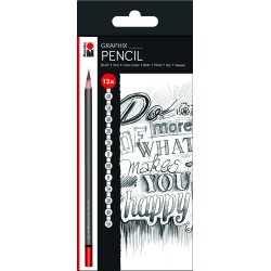 Marabu Crayon de papier "GRAPHIX", étui de 12 en carton,
