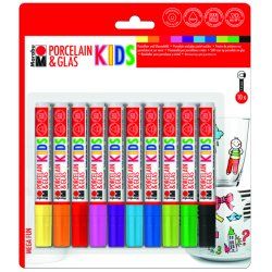 Marabu 0125000000084 marqueur à peinture Noir, Bleu, Vert, Orange, Rouge, Violet, Jaune 10 pièce(s)