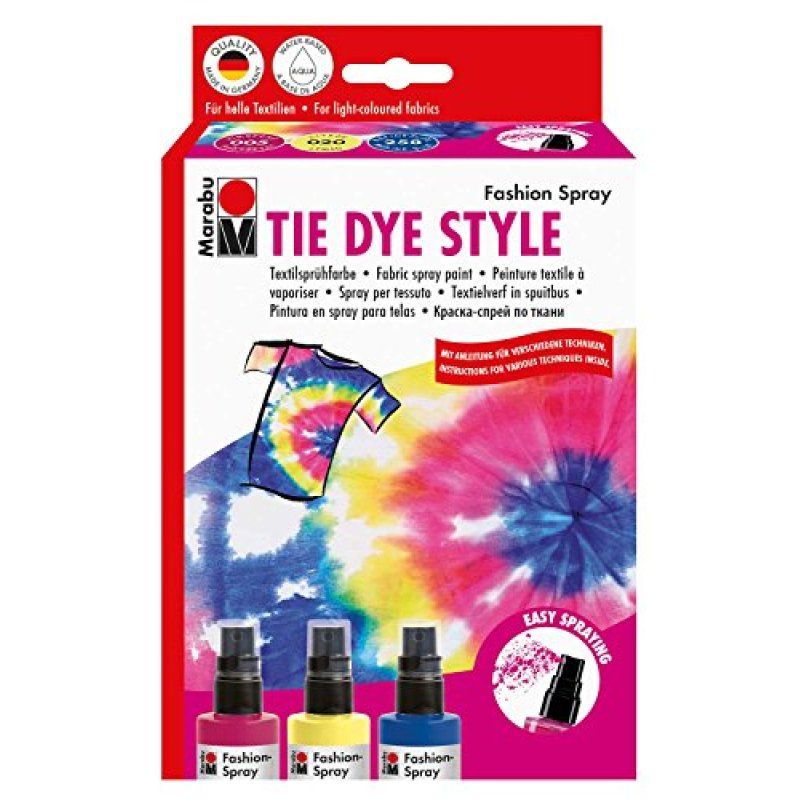 Marabu peinture textile à vaporiser "Fashion-Spray", Set TIE