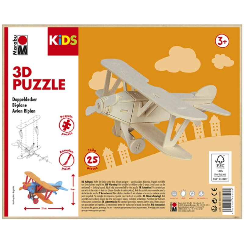 Marabu 0317000000001 puzzle Puzzle 3D 25 pièce(s) Véhicules