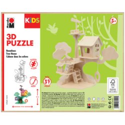 Marabu KiDS Puzzle 3D "Cabane dans l'arbre", 37 pièces