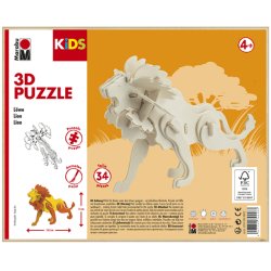 Marabu KiDS Puzzle 3D "Lion", 34 pièces