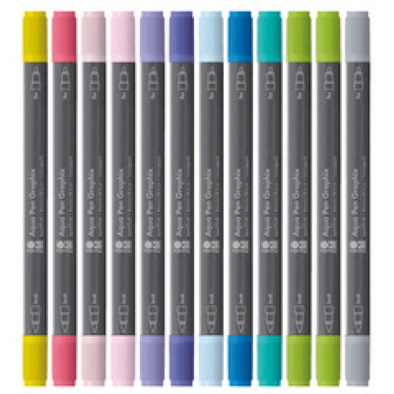 Marabu Feutre aquarellable Pen Graphix ICE ICE BABY, étui