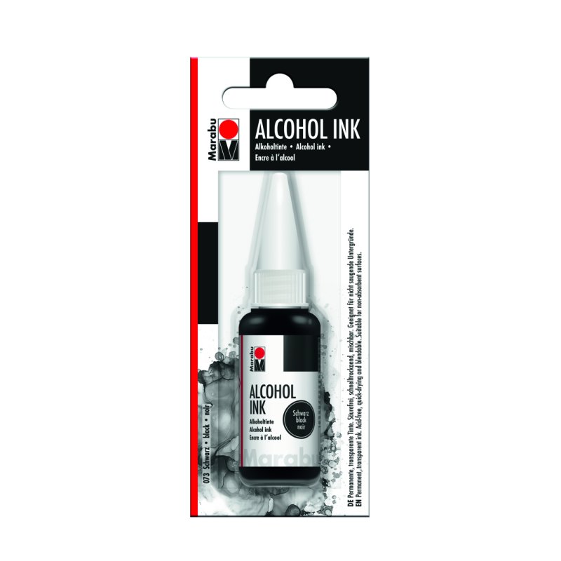 Marabu Encre permanente Alcohol Ink, 20 ml, noir