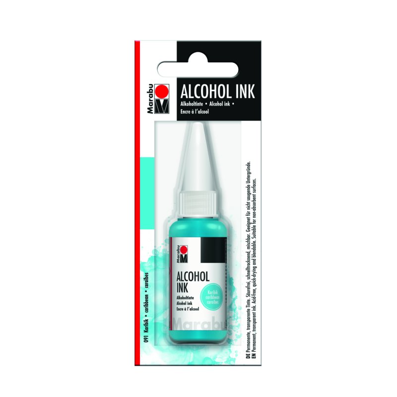 Marabu Encre permanente Alcohol Ink, 20 ml, turquoise