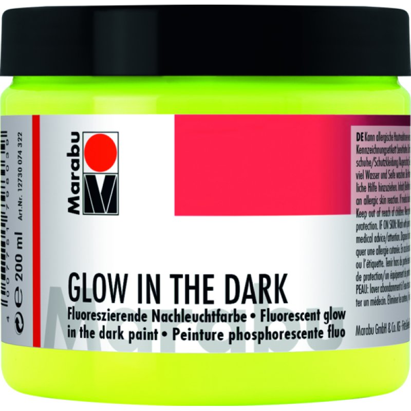 Marabu Peinture phosphorescente Glow in the dark, jaune