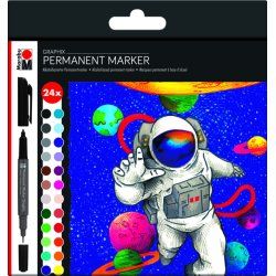 Marabu Graphix permanent marker Multicolour 24 pc(s)
