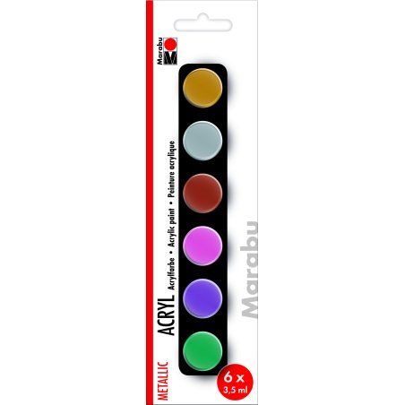 Marabu Acryl Metallic Acrylic paint 3.5 ml 6 pc(s)