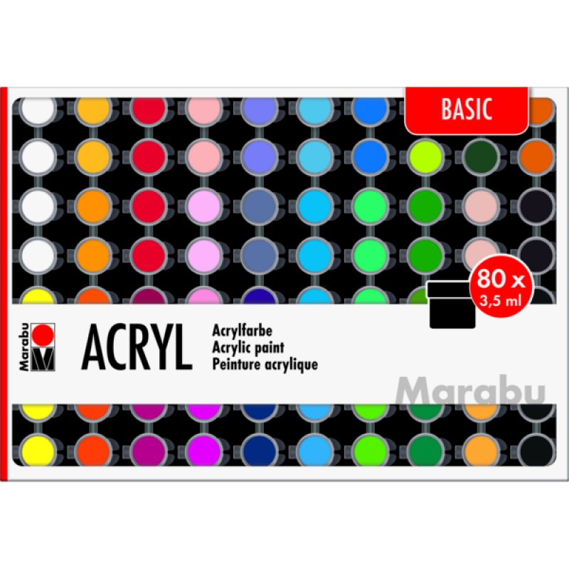 Marabu Acryl Basic Acrylic paint 3.5 ml 80 pc(s)