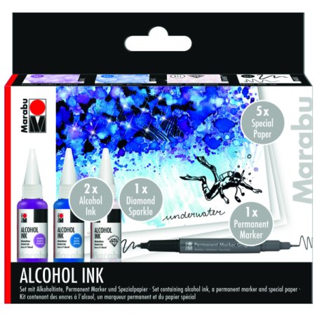 Marabu Set d'encre permanente Alcohol Ink UNDERWATER
