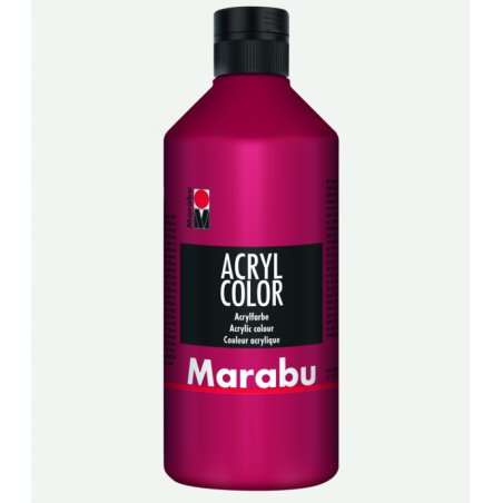 Marabu Peinture acrylique Acryl Color, 500 ml, carmin 032