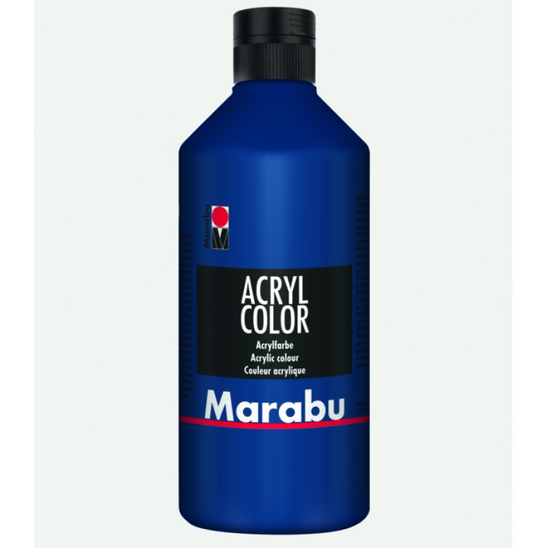Marabu Peinture acrylique Acryl Color, 500 ml, bleu foncé053