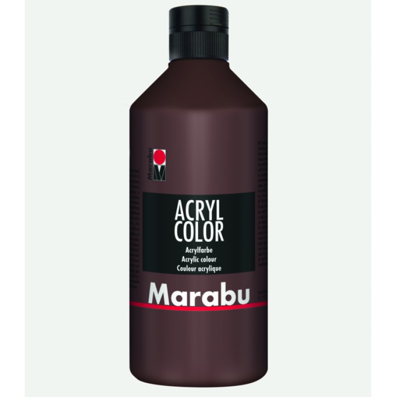 Marabu Peinture acrylique Acryl Color, 500 ml, brun moyen040