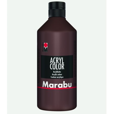Marabu Peinture acrylique Acryl Color, 500 ml, brun moyen040