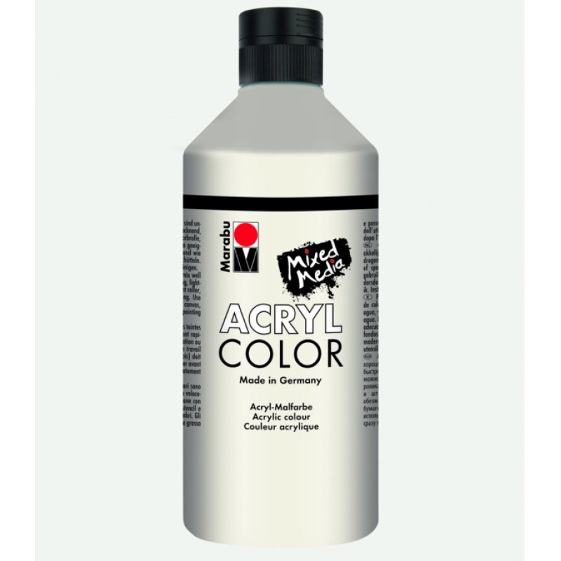 Marabu 12010075070 peinture acrylique 500 ml Blanc Bouteille